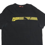 PUMA Mens Black & Yellow Graphic T-Shirt XL Short Sleeve Crew Neck Cotton