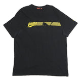 PUMA Mens Black & Yellow Graphic T-Shirt XL Short Sleeve Crew Neck Cotton