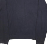 TOMMY HILFIGER Mens Blue Plain Jumper Crew Neck Basic Knit L Cotton Casual