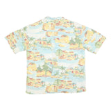 ISLAND REPUBLIC Mens Blue & Yellow Hawaiian Shirt L Cotton Blend Casual Vacation