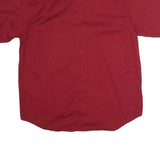 SEA PALMS Mens Red Casual Cotton Shirt M Button Down Pocket Short Sleeve