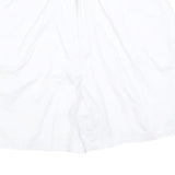 AMI Womens White Casual Cotton Blend Shorts M W30 Pocketed Zip Fly