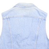 LEE Womens Blue Denim Button Cotton Jacket XS Casual Light Wash Vest