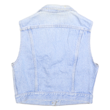 LEE Womens Blue Denim Button Cotton Jacket XS Casual Light Wash Vest