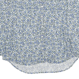 TOMMY HILFIGER Womens Blue & White Floral Blouse Long Sleeve Round Neck L Cotton