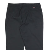 DICKIES Mens Cotton Blend Black Relaxed Straight Trousers W42 L26 Work Casual