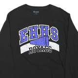 CHAMPION Mens Black EHHS Royals Graphic T-Shirt M Long Sleeve Crew Neck Cotton