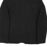 TRUSSARDI Mens Black Button Jacket M Polyester Blend Plain Classic Collar