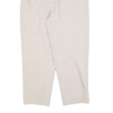 H&M Womens Cotton Blend Beige Relaxed Trousers W28 L26 Classic Zip Casual