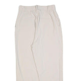 H&M Womens Cotton Blend Beige Relaxed Trousers W28 L26 Classic Zip Casual