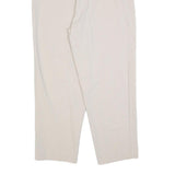 H&M Womens Cotton Blend Beige Relaxed Trousers W28 L26 Classic Zip Casual