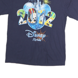 DISNEY Mens Blue Mickey Mouse 2012 Graphic T-Shirt L Short Sleeve Crew Neck