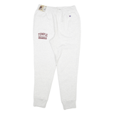 CHAMPION Mens Joggers White Temple University L W32 L31 Cotton Blend Drawstring