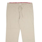 DICKIES Mens Cotton Blend Beige Regular Drawstring Trousers W40 L32 Casual