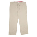 DICKIES Mens Cotton Blend Beige Regular Drawstring Trousers W40 L32 Casual