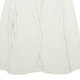 EMPORIO ARMANI Womens White Jacket XS Button Plain Classic Blazer Tailored