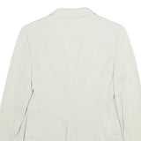 EMPORIO ARMANI Womens White Jacket XS Button Plain Classic Blazer Tailored