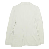 EMPORIO ARMANI Womens White Jacket XS Button Plain Classic Blazer Tailored