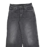 KICKERS Womens Jeans Black Relaxed Wide-Leg Denim Medium W31 L30 Stylish Casual