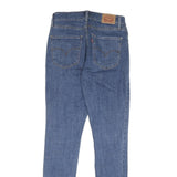LEVI'S Womens Slim Blue Denim Raw Jeans W29 L30 Distressed Zip Closure
