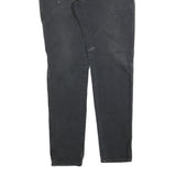 DICKIES Mens Slim Black Cotton Blend Slim Tapered Trousers W34 L32 Workwear