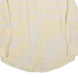 NAUTICA Mens Yellow & Blue Striped Cotton Blend 2XL Shirt Button-Down Collar