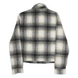 ONLY Mens Black & Cream Checked Jacket M Polyester Button Closure Classic Fit