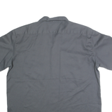 DICKIES Mens Grey Work Shirt XL Fort Bragg California Logo Cotton Blend Button