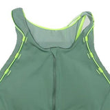 NEW BALANCE Womens Green Sports Top Sleeveless Round Neck XXS Reflective Trim