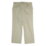 DICKIES Womens Cotton Beige Regular Fit Straight Leg Trousers W38 L30 Classic
