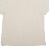 TOMMY HILFIGER Mens Beige Short Sleeve Plain Polo Shirt L Cotton Blend Casual