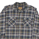 OUTDOORLIFE Mens Blue Beige Plaid Shirt L Cotton Blend Long Sleeve Casual