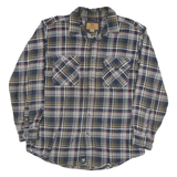 OUTDOORLIFE Mens Blue Beige Plaid Shirt L Cotton Blend Long Sleeve Casual