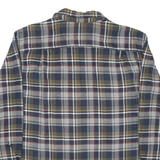 OUTDOORLIFE Mens Blue Beige Plaid Shirt L Cotton Blend Long Sleeve Casual