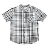 LEVI'S Mens Black & White Check Shirt XL Short Sleeve Button Pocket Casual