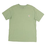 CARHARTT Mens Green Pocket T-Shirt M Short Sleeve Crew Neck Classic Cotton