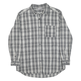 THE NORTH FACE Womens Grey & White Check Shirt M Cotton Blend Casual Long Sleeve