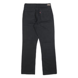 LEVI'S 505 Womens Black Regular Straight Denim Medium W26 L28 Cotton Blend Zip