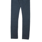 GUESS Mens Slim Blue Cotton Blend Trousers W29 L33 Stylish Zip Closure