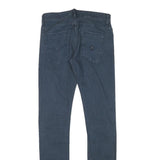 GUESS Mens Slim Blue Cotton Blend Trousers W29 L33 Stylish Zip Closure