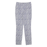PHASE EIGHT Womens Cotton Blend Blue & White Slim Skinny Trousers W26 L27