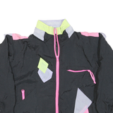 SUN GEAR Womens Black & Pink Nylon Jacket M Lightweight Colourblock Retro Style