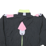 SUN GEAR Womens Black & Pink Nylon Jacket M Lightweight Colourblock Retro Style