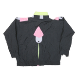 SUN GEAR Womens Black & Pink Nylon Jacket M Lightweight Colourblock Retro Style