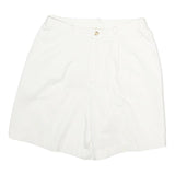 ST JOHNS BAY Womens White Casual Cotton Shorts M W30 Comfortable Lightweight