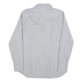 TOMMY HILFIGER Mens Grey & Pink Shirt L Slim Fit Cotton Blend Casual Shirt