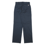 DICKIES Mens Regular Navy Blue Cotton Blend Zip Trousers W28 L31 Workwear