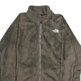 THE NORTH FACE Womens Grey Fleece Jacket L Polyester Zip Outdoor Casual Warm