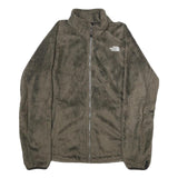 THE NORTH FACE Womens Grey Fleece Jacket L Polyester Zip Outdoor Casual Warm