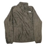 THE NORTH FACE Womens Grey Fleece Jacket L Polyester Zip Outdoor Casual Warm